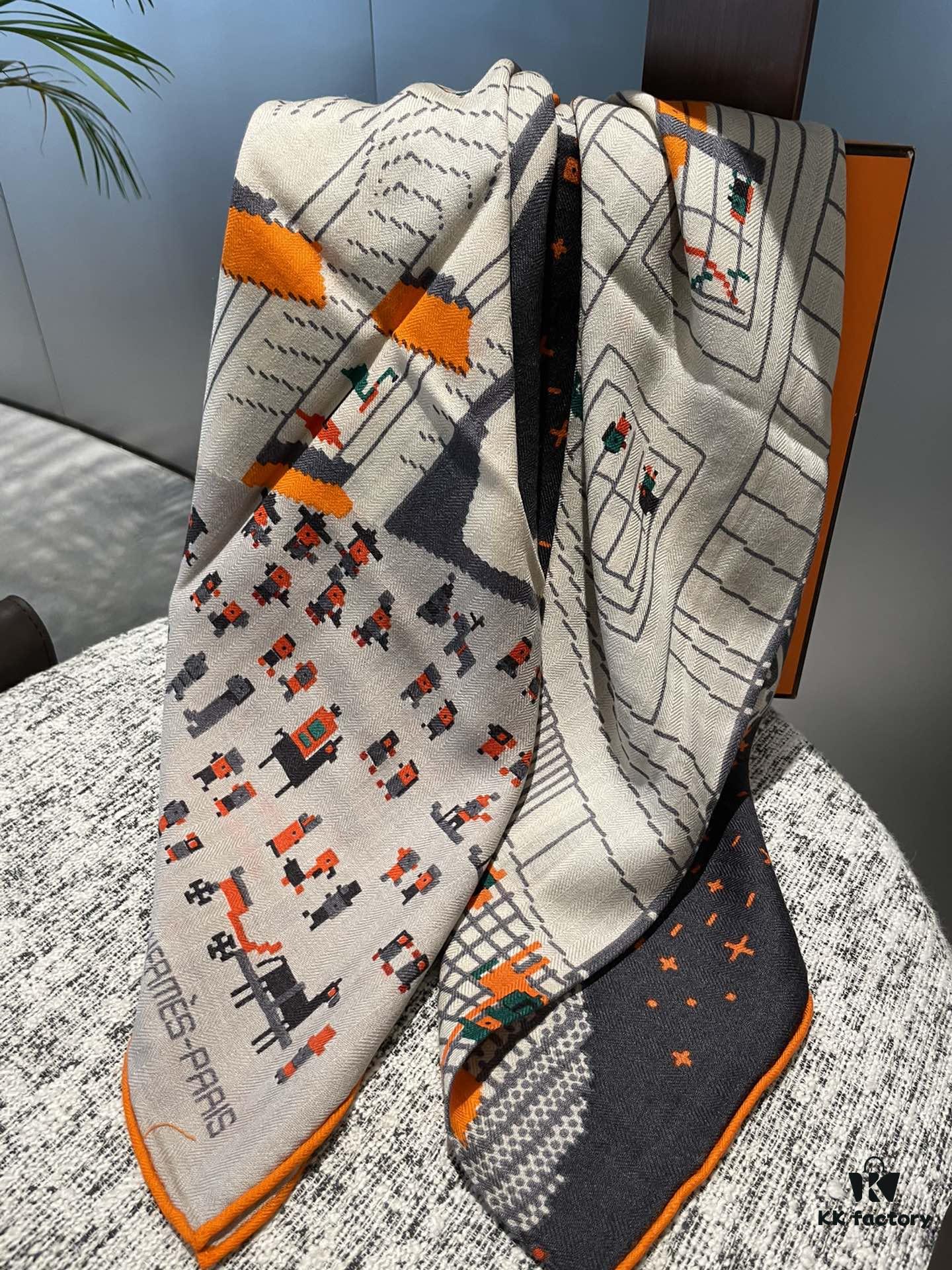 New Arrival 💞 Official Website Synchronized Size! H Brand's New Size 👍👍🆕👏👏 Everyone Says It's Gorgeous After Buying! Recommended 💕 [Fortune Baby Party 100] Cashmere Square Scarf, Premium Craftsmanship & Incredible Value! Hermes Counter Bestseller 🎁💟 Exquisite 3D Pattern with Extremely High-End Look 👍👍 Introduced Through Special Advanced Technology 🌟 Sophisticated Cutting-Edge Processing Technique 👍‼️ Adored by Elegant & Affluent Women; The Quality, Style, and Price Make Luxury Enthusiasts Scream with Delight—Exceptional Cost-Performance, Absolutely Worth Owning‼️‼️ Size: 100cm*100cm, 70% Cashmere + 30% Silk