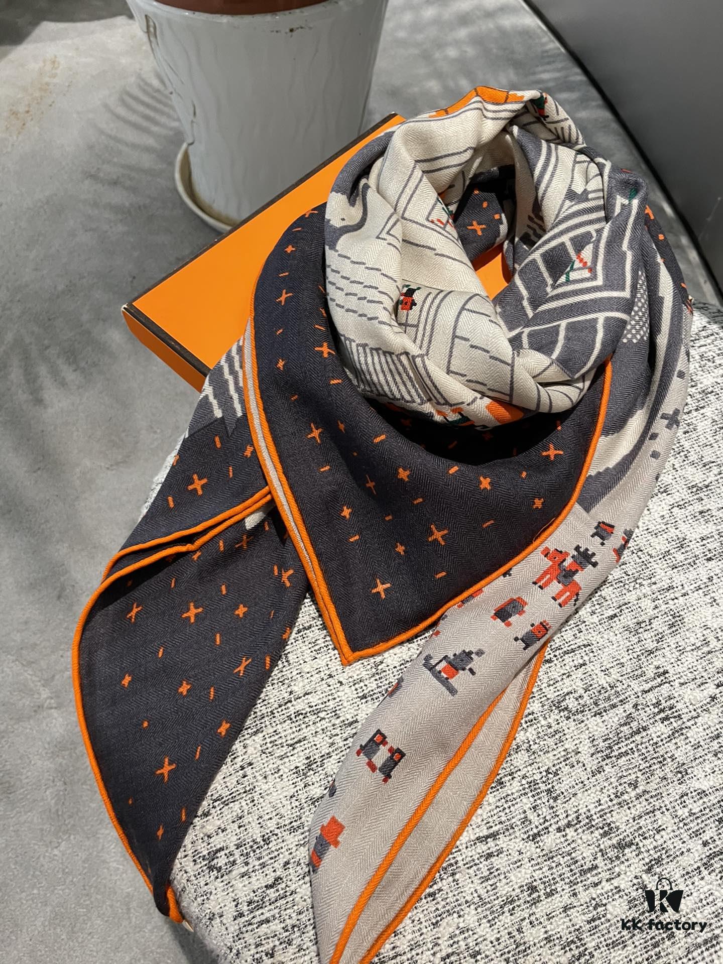 New Arrival 💞 Official Website Synchronized Size! H Brand's New Size 👍👍🆕👏👏 Everyone Says It's Gorgeous After Buying! Recommended 💕 [Fortune Baby Party 100] Cashmere Square Scarf, Premium Craftsmanship & Incredible Value! Hermes Counter Bestseller 🎁💟 Exquisite 3D Pattern with Extremely High-End Look 👍👍 Introduced Through Special Advanced Technology 🌟 Sophisticated Cutting-Edge Processing Technique 👍‼️ Adored by Elegant & Affluent Women; The Quality, Style, and Price Make Luxury Enthusiasts Scream with Delight—Exceptional Cost-Performance, Absolutely Worth Owning‼️‼️ Size: 100cm*100cm, 70% Cashmere + 30% Silk