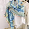 Double-Sided Two-Tone Cashmere Scarf 'You Hui Zhuan Bu and Snake Advance 140' - New Arrival