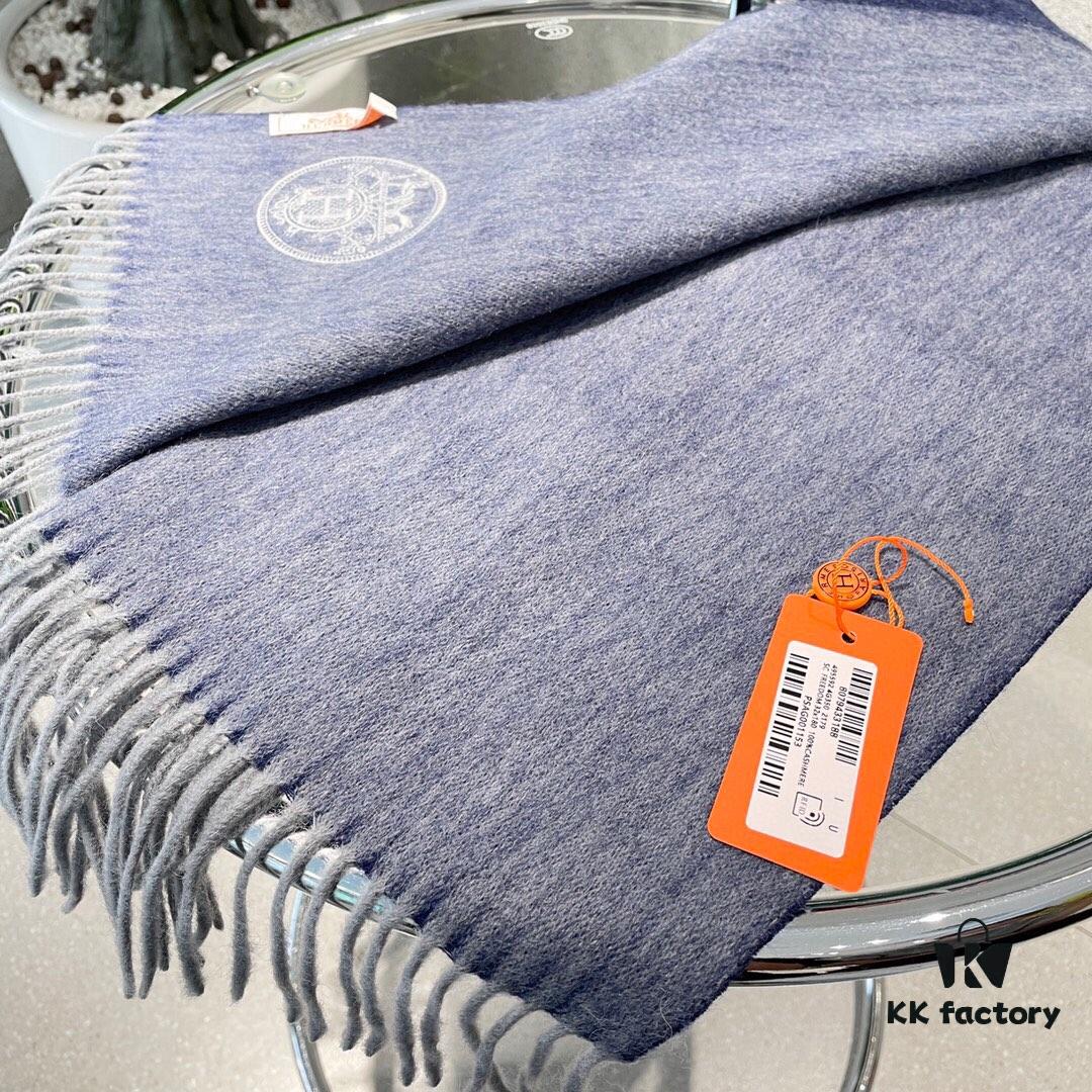 2022 Latest Designer Hermes-Inspired Scarf, Premium Woven Cashmere Silk, Ultra Soft and Warm Solid Color Shawl 32*180cm