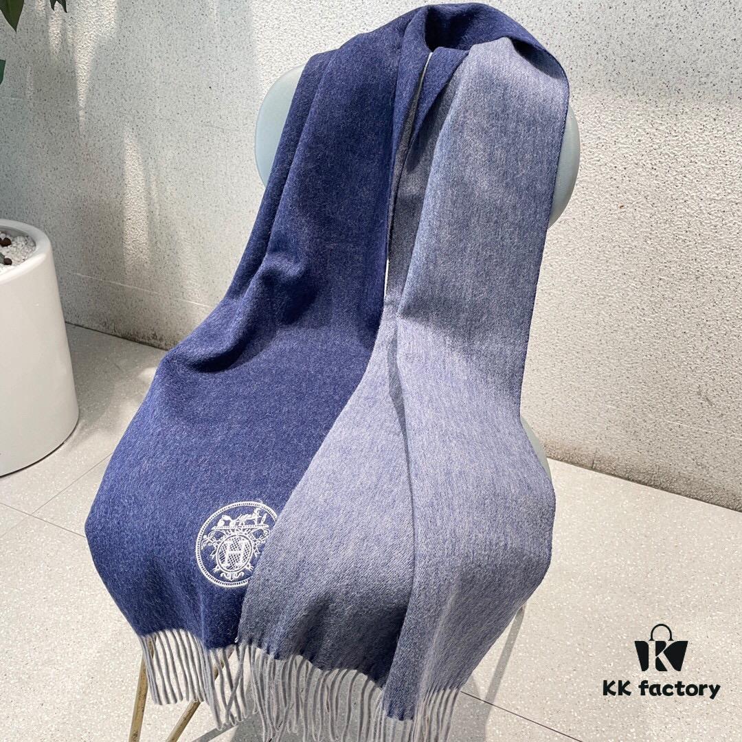 2022 Latest Designer Hermes-Inspired Scarf, Premium Woven Cashmere Silk, Ultra Soft and Warm Solid Color Shawl 32*180cm