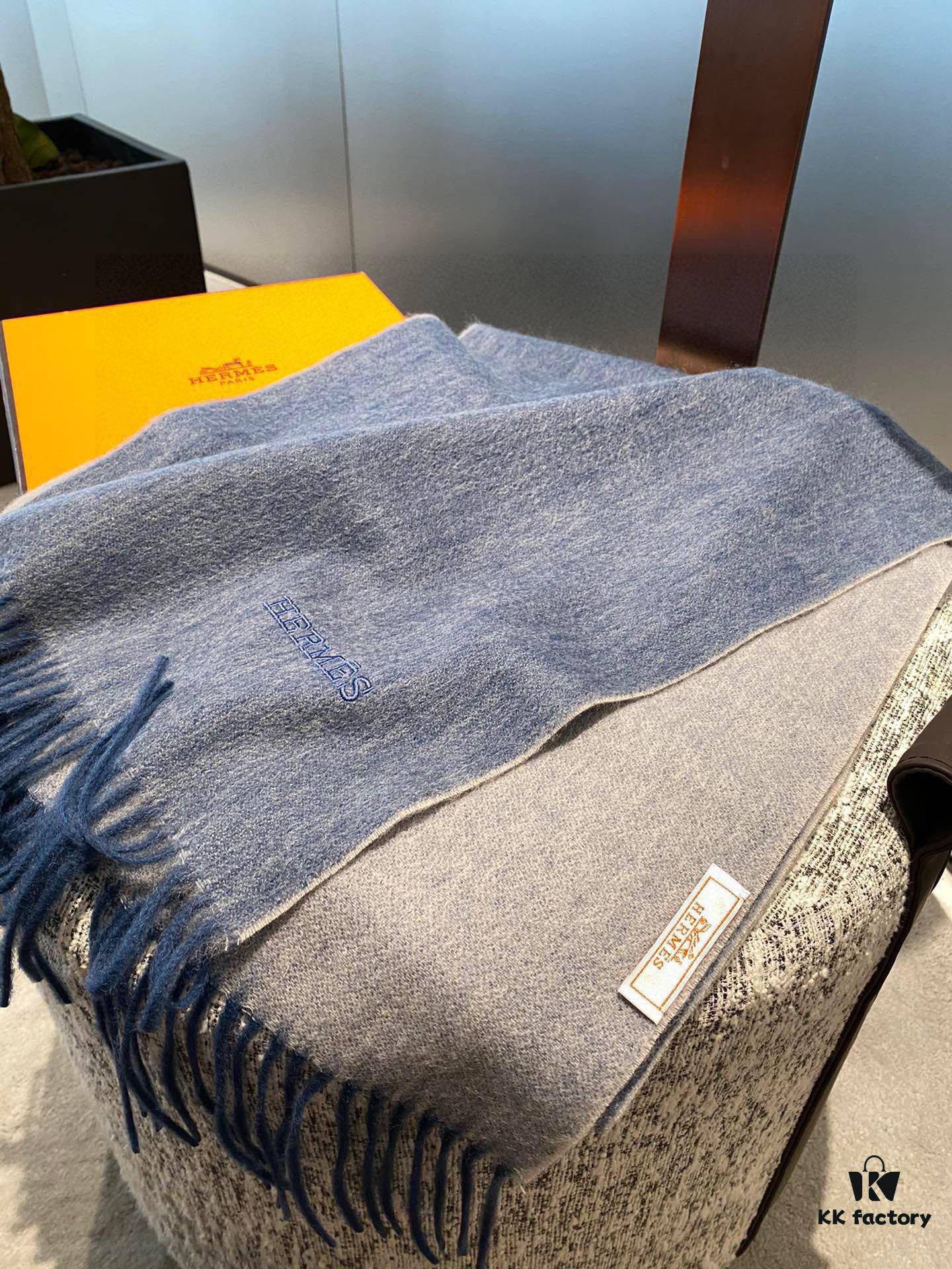 HERMES Scarf, Unisex Cashmere Wrap from 2022 Paris Fashion Show