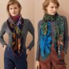 New Cashmere Scarf 🆕🏇🏇 Gorgeous Design Loved by All! 💕【Castle in the Flower Double-Sided 140】Cashmere Square Scarf, Two-Sided Dual Color, Top-Grade Craftsmanship, Exceptional Value! Perfect Gift 🎁💟