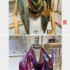 New Cashmere Scarf 🆕🏇🏇 Buyers Rave About the Style! 💕【Colorful Lantern Flower Double-Sided 140】Cashmere Square Scarf, Two-Sided Dual Color Design, Premium Craftsmanship, Exceptional Value! Gift-Worthy Like Hermès 🔖💟
