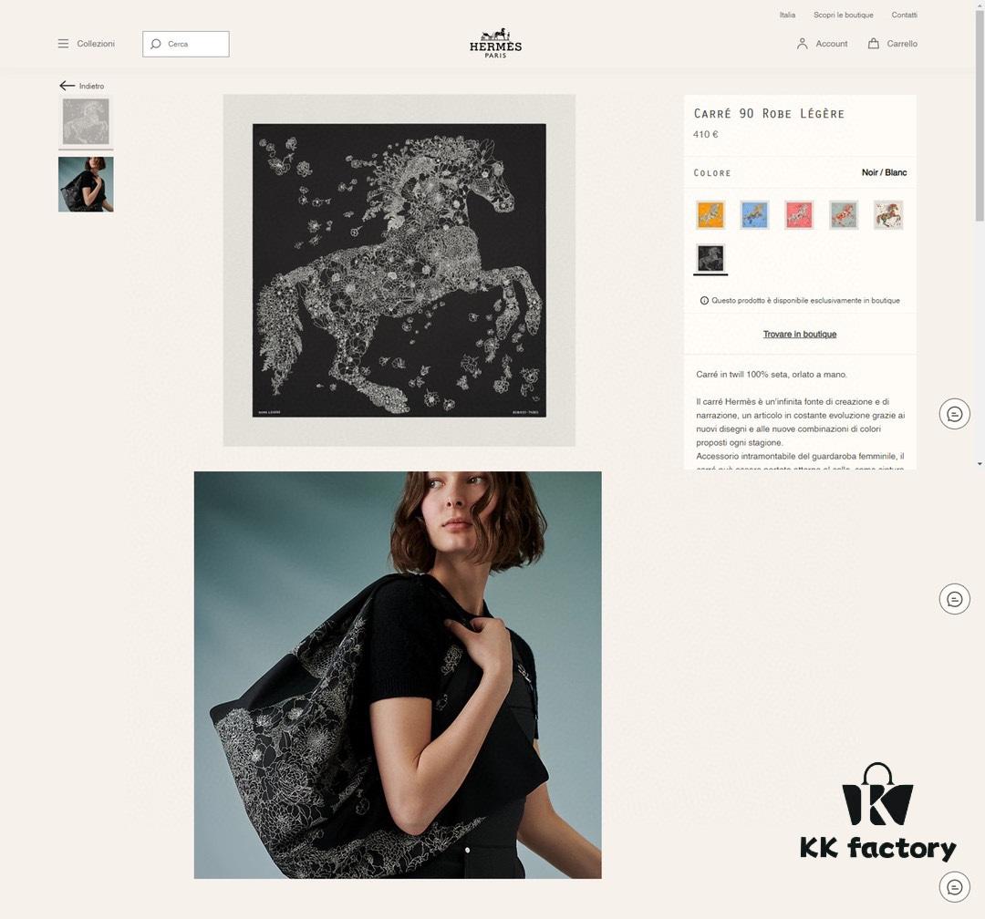 Silk Scarf Light & Elegant 90 - Premium Quality 100% Twill Silk, 90cm x 90cm