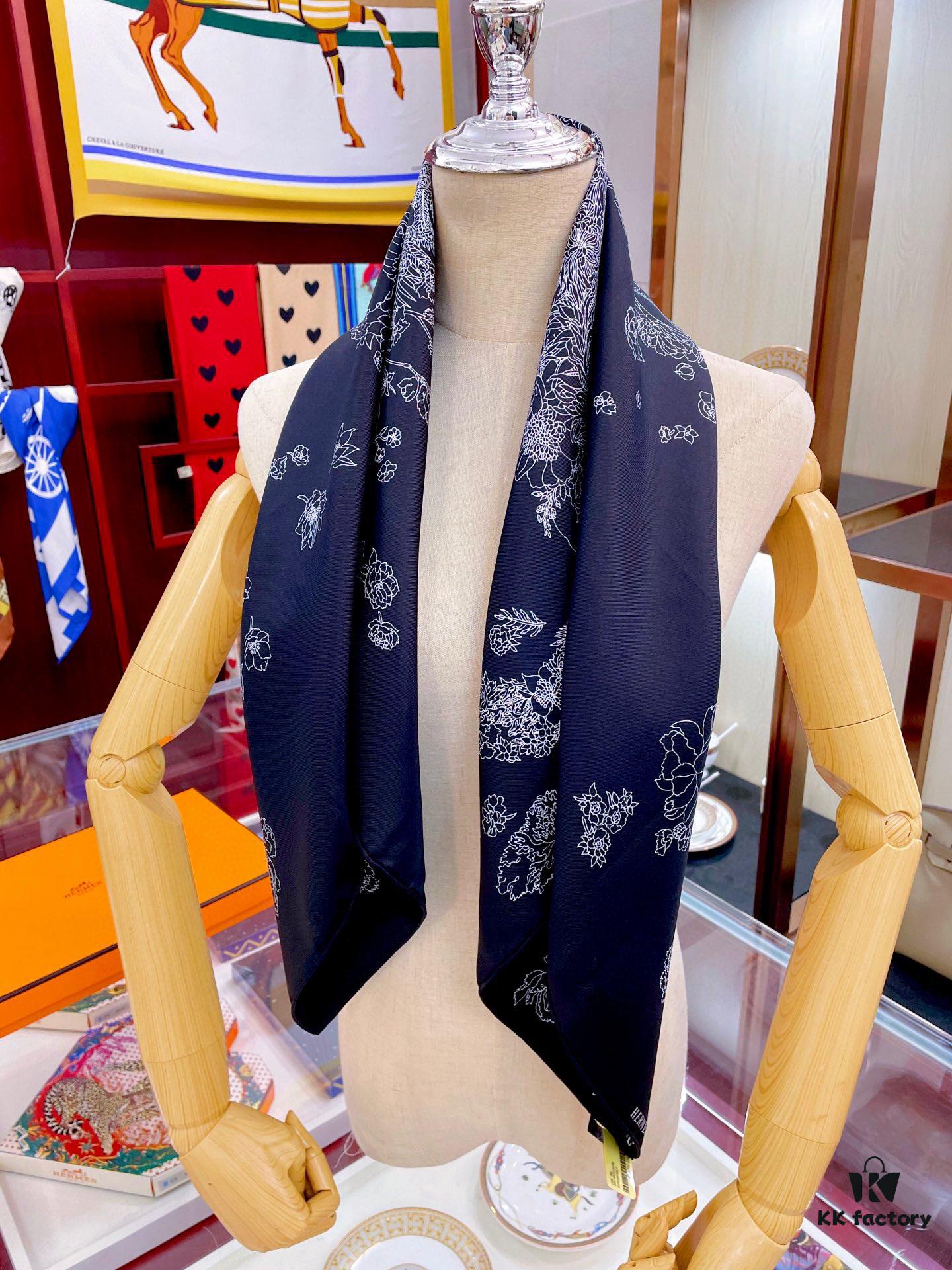 Silk Scarf Light & Elegant 90 - Premium Quality 100% Twill Silk, 90cm x 90cm