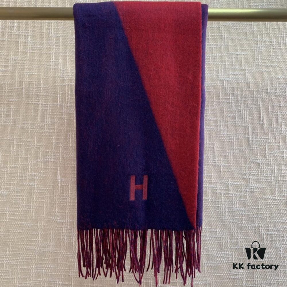 Hermes · Autumn-Winter New Arrival · Color-Block Cashmere Scarf