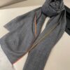 Hermès-style Luxury Scarf with Metal Frame Design, Made from Kashmiri Cashmere