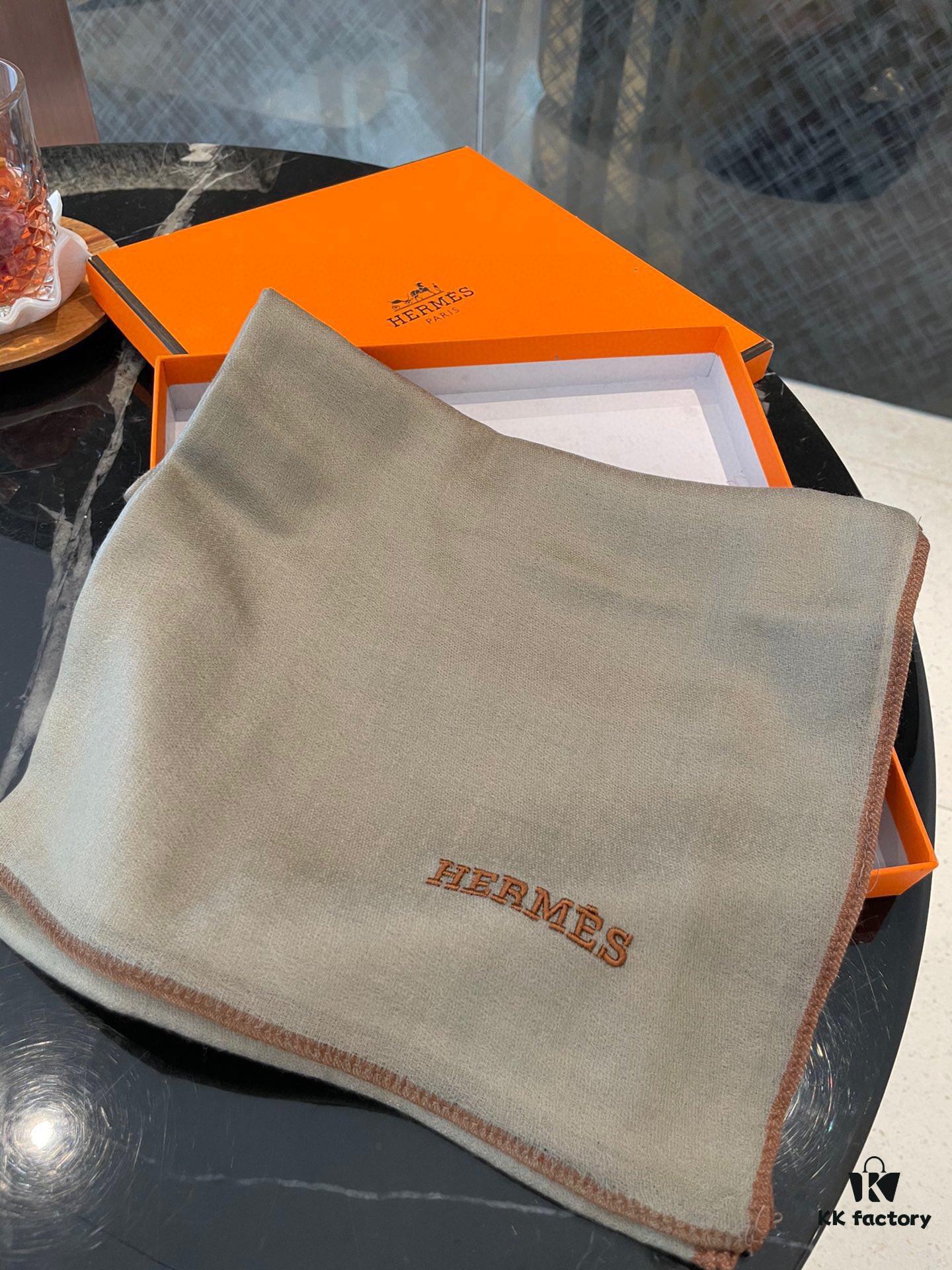 2022 Hermès New Arrival Cashmere Scarf – Italian Crafted Baby Cashmere, Elegant Solid Color Design, 100% Pure Cashmere, 100cm x 100cm
