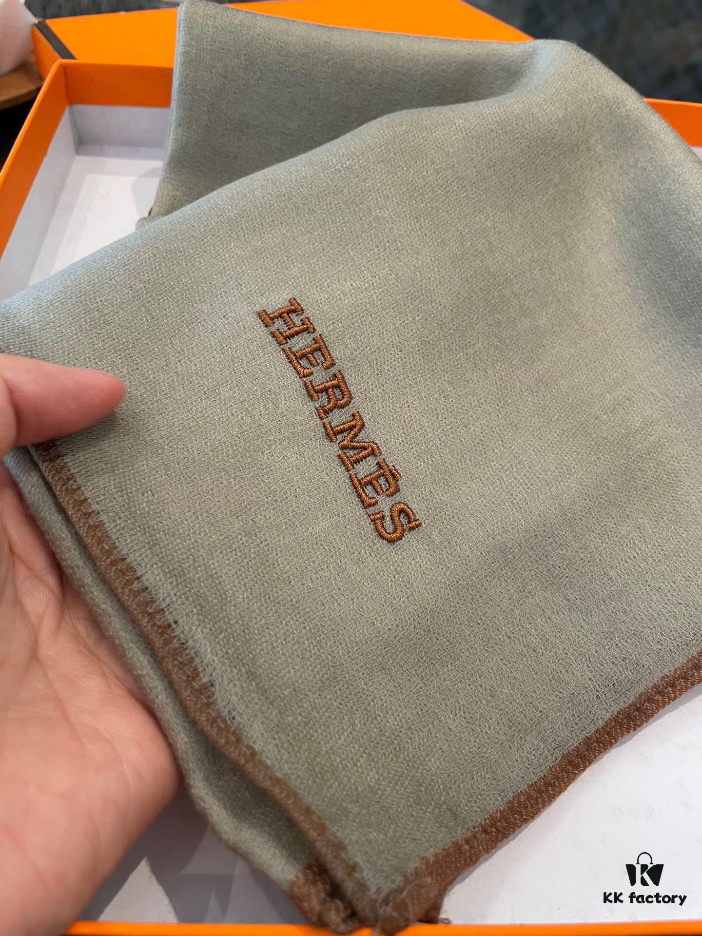 2022 Hermès New Arrival Cashmere Scarf – Italian Crafted Baby Cashmere, Elegant Solid Color Design, 100% Pure Cashmere, 100cm x 100cm