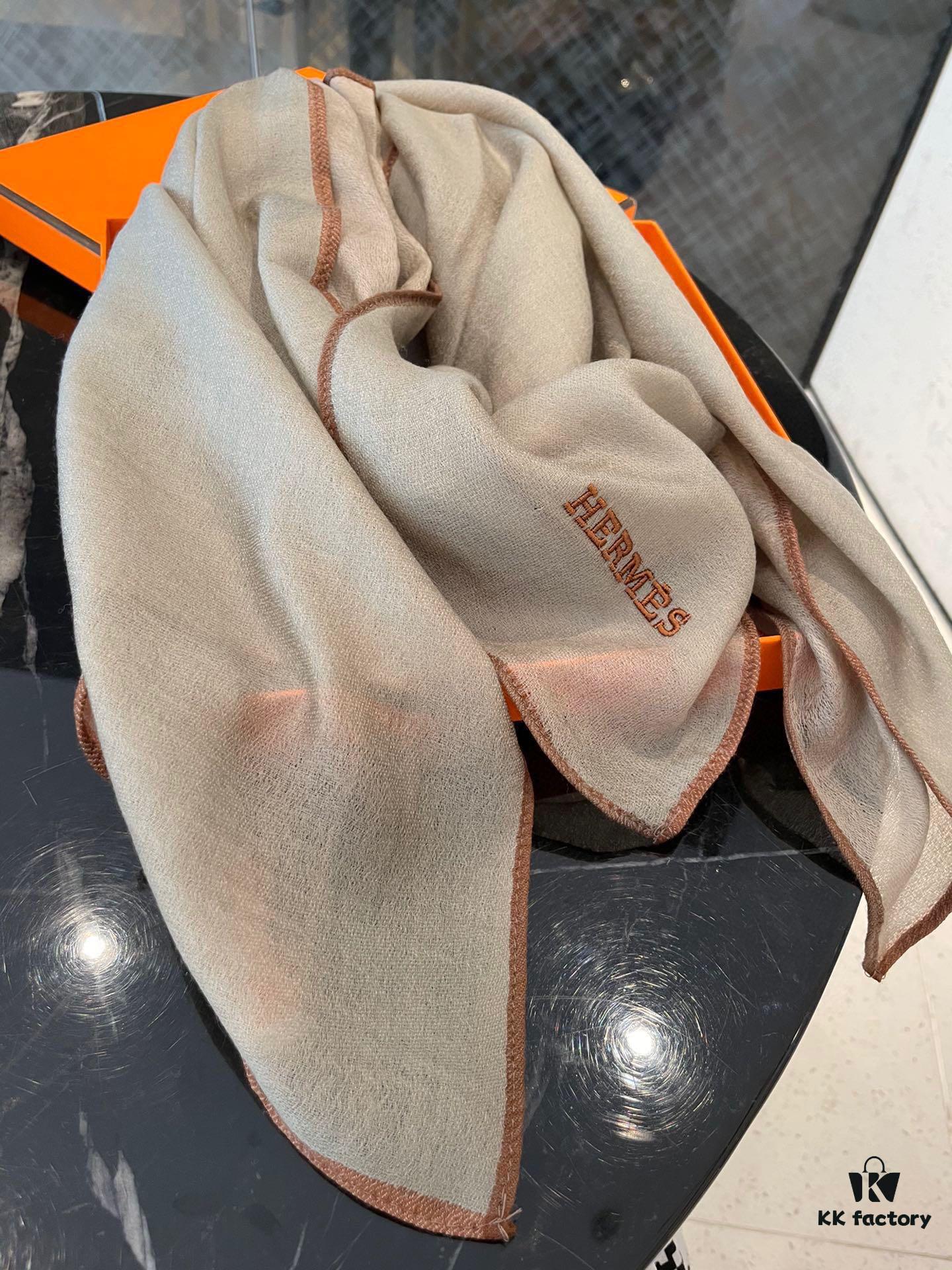 2022 Hermès New Arrival Cashmere Scarf – Italian Crafted Baby Cashmere, Elegant Solid Color Design, 100% Pure Cashmere, 100cm x 100cm