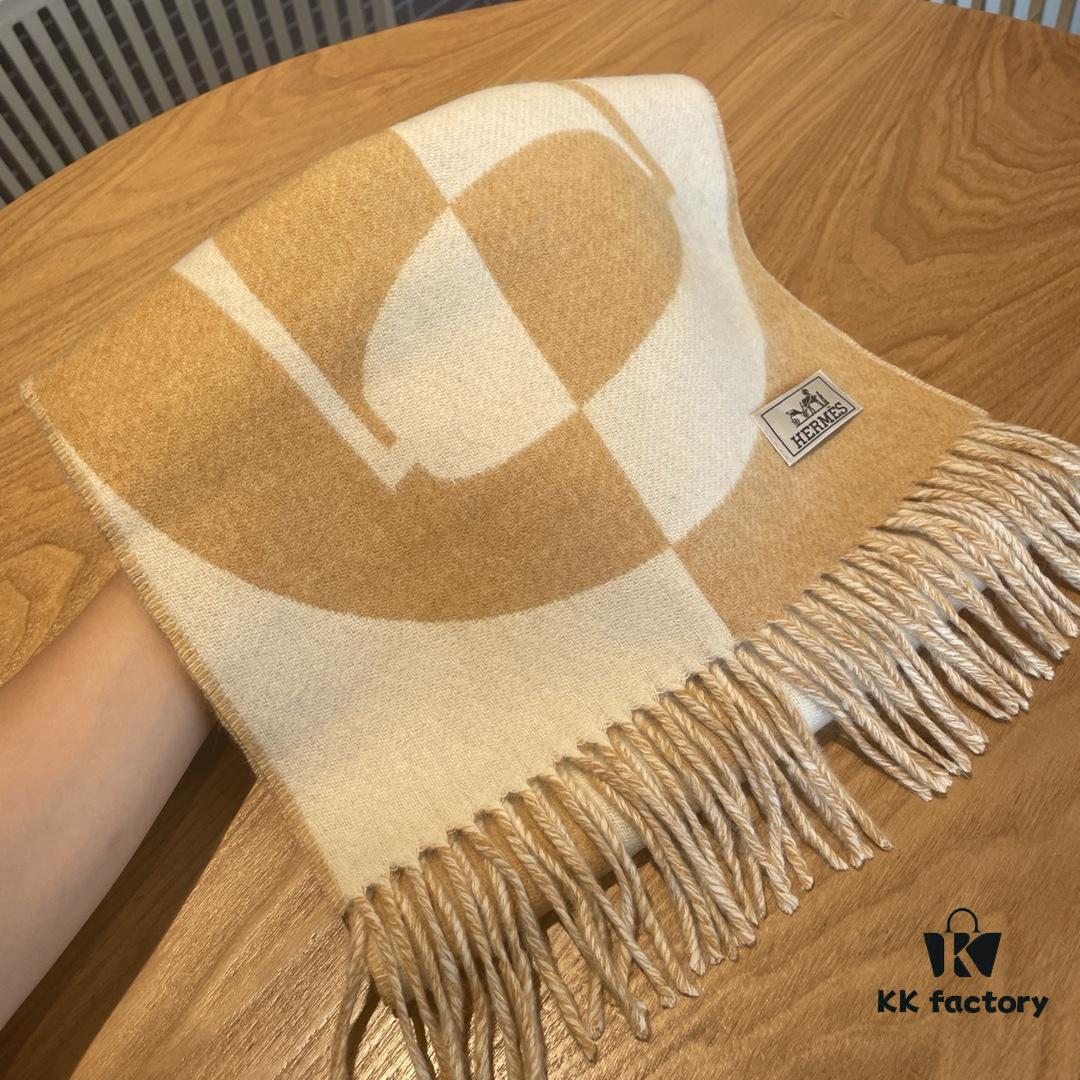 Hermes 2022 New Geometric Cashmere Scarf