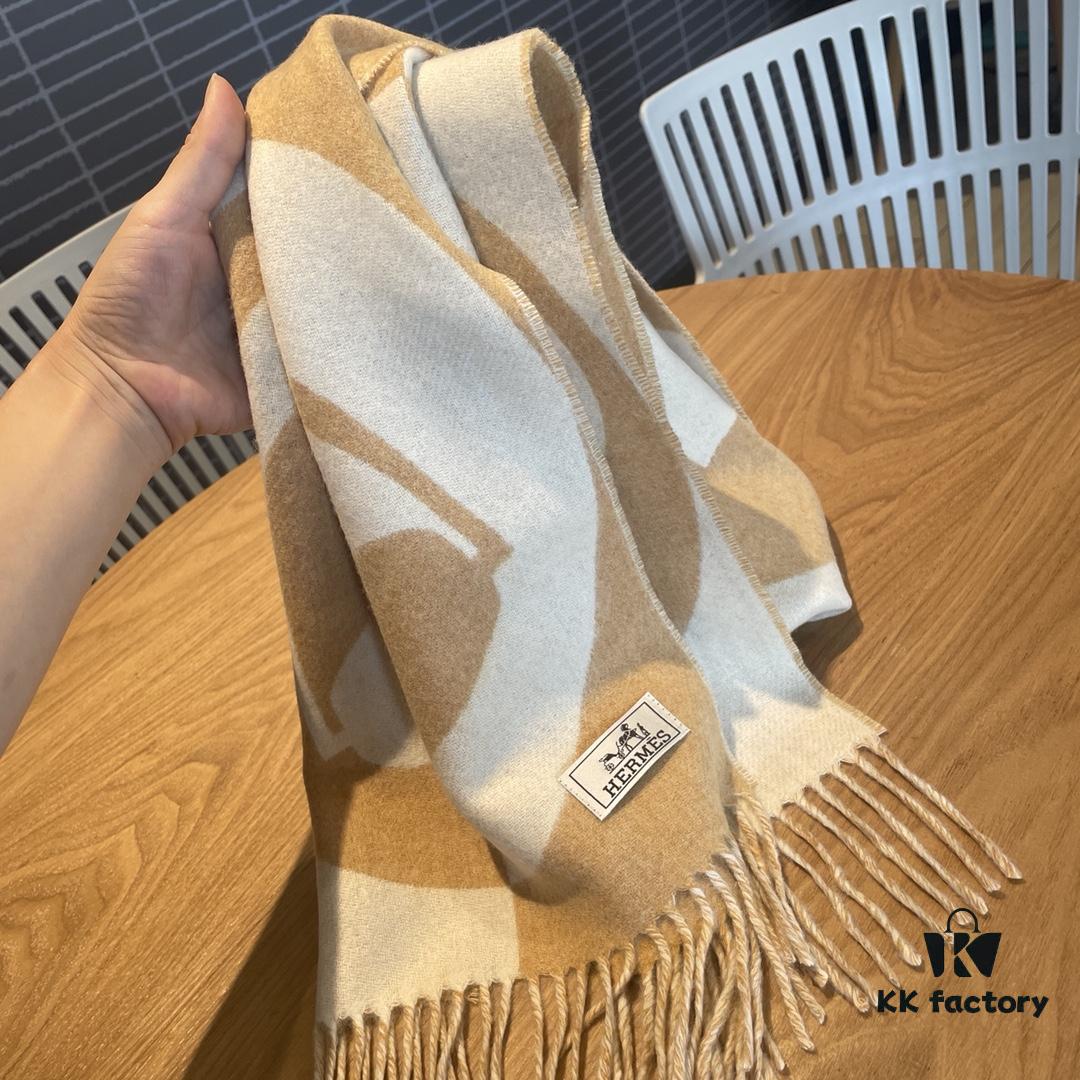 Hermes 2022 New Geometric Cashmere Scarf