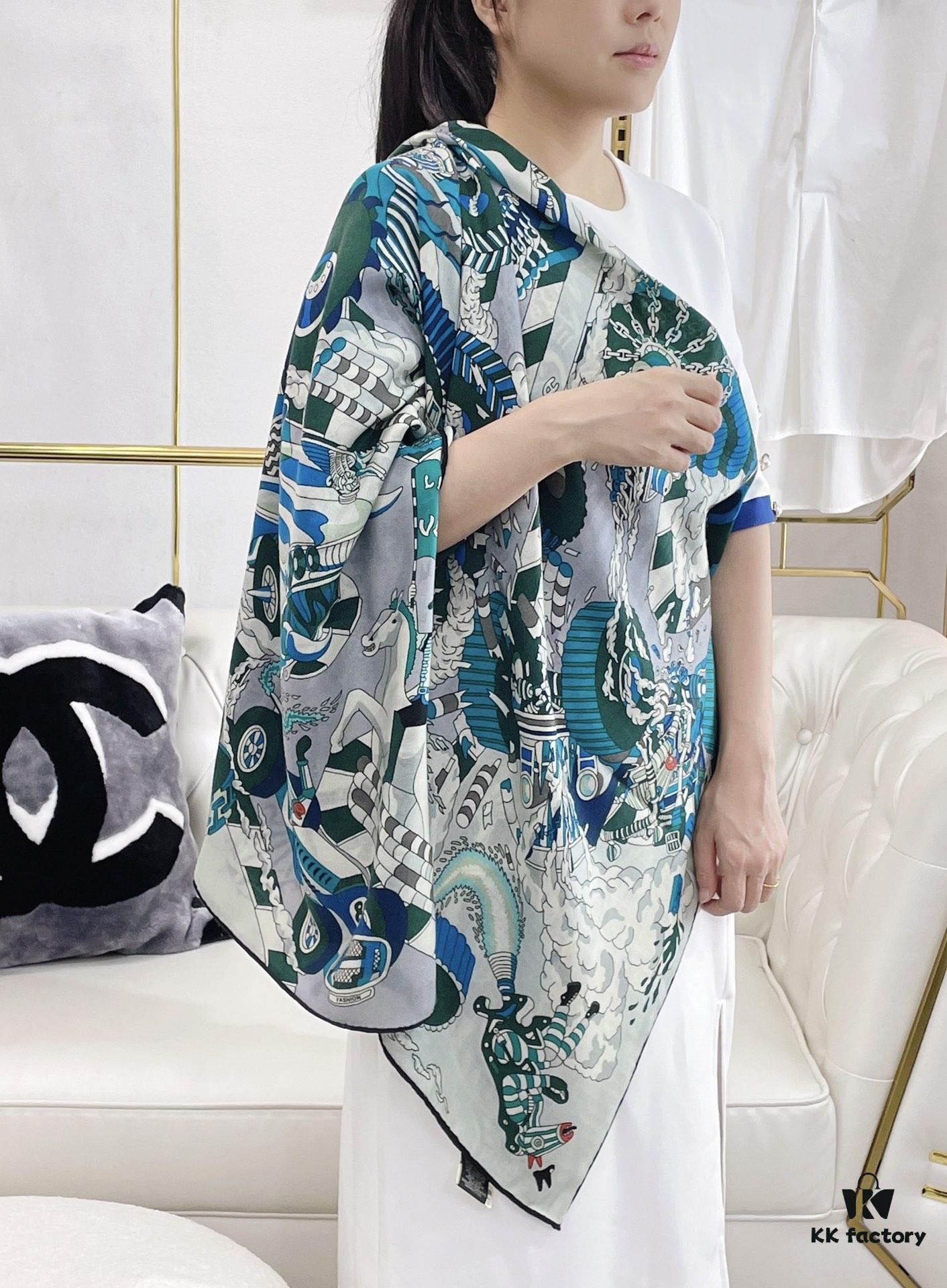 HERMES Must-Have Bestseller: Limited Edition Motorcycle 140 Scarf - Ultimate Luxury Quality