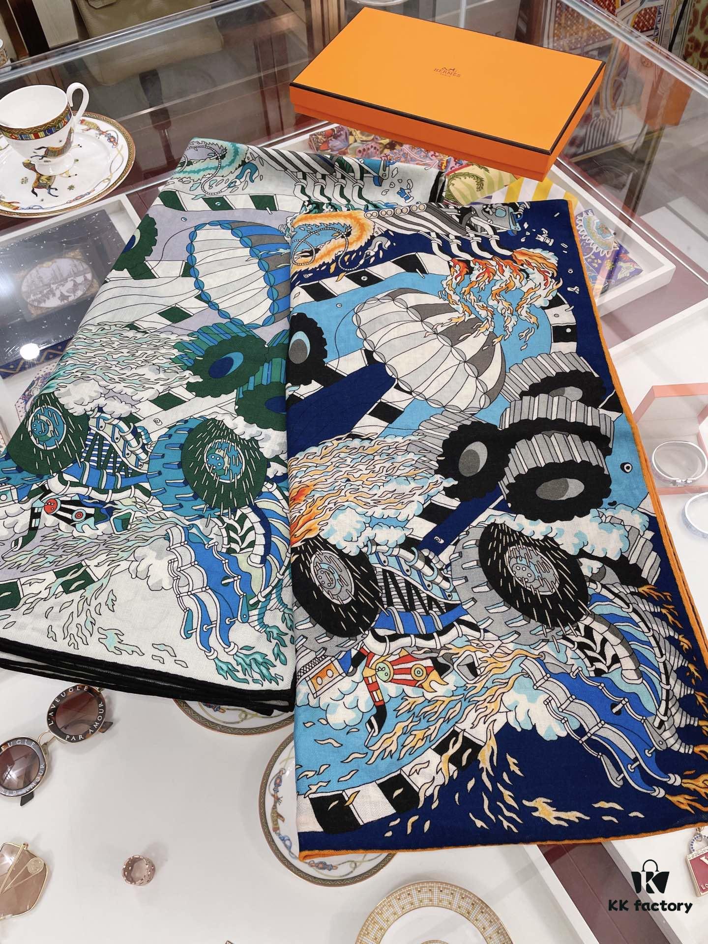 HERMES Must-Have Bestseller: Limited Edition Motorcycle 140 Scarf - Ultimate Luxury Quality