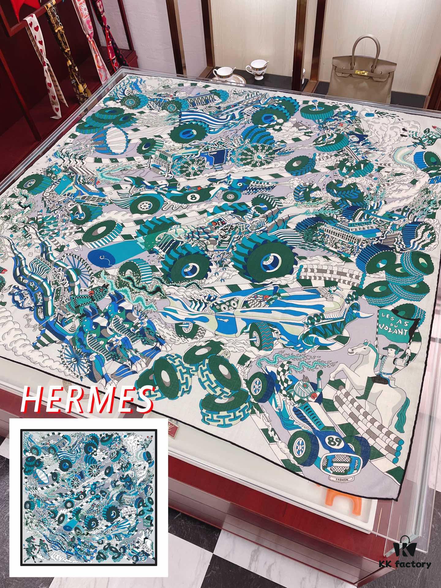 HERMES Must-Have Bestseller: Limited Edition Motorcycle 140 Scarf - Ultimate Luxury Quality