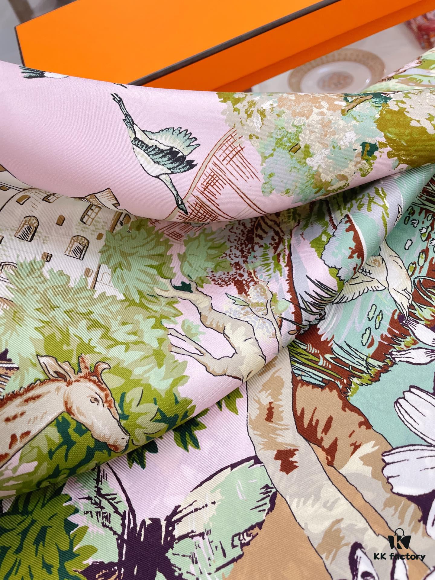 Hermes New Arrival! Exquisite Colorway, Ultimate Elegance in Twill Silk Scarf