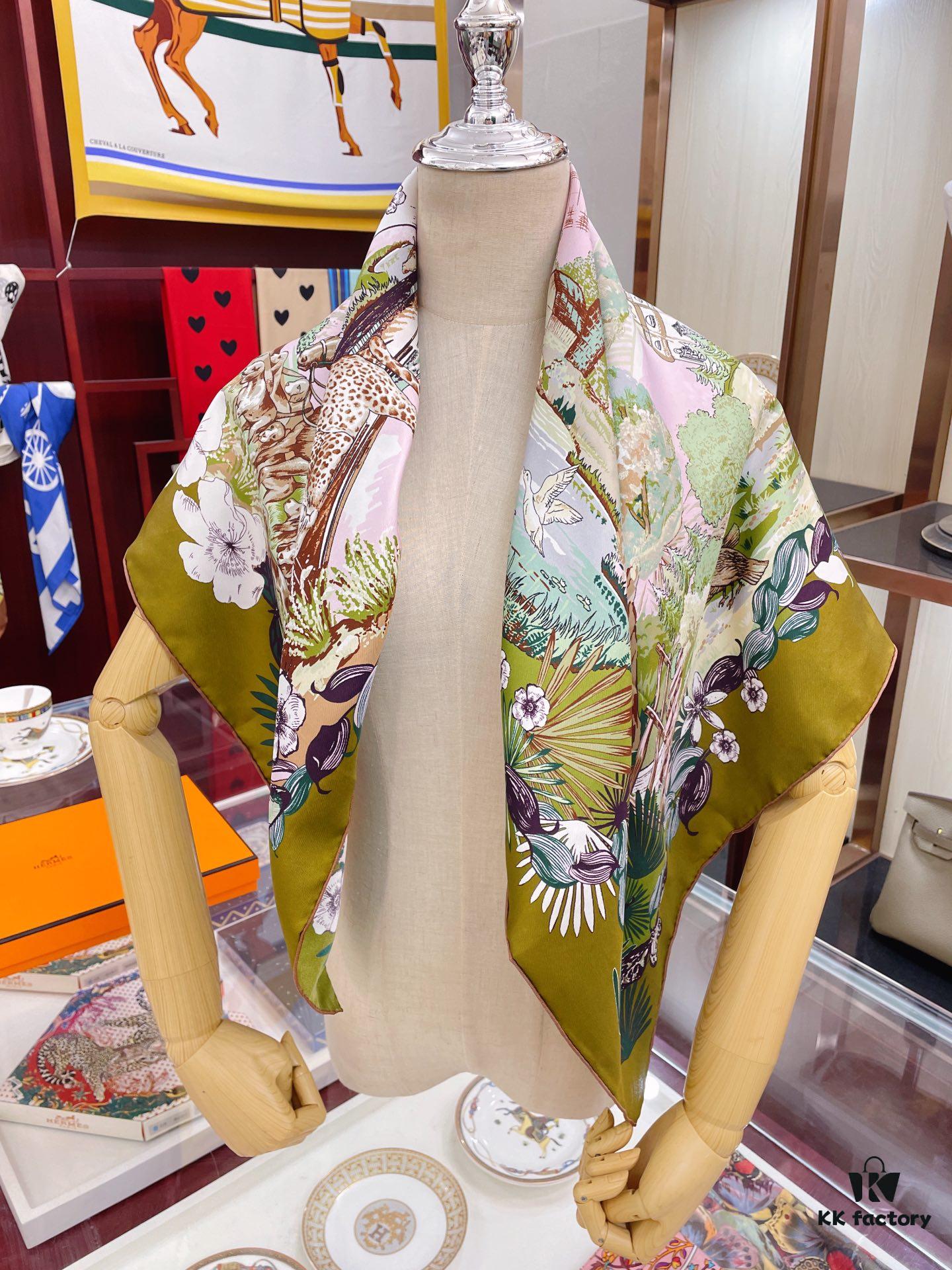 Hermes New Arrival! Exquisite Colorway, Ultimate Elegance in Twill Silk Scarf