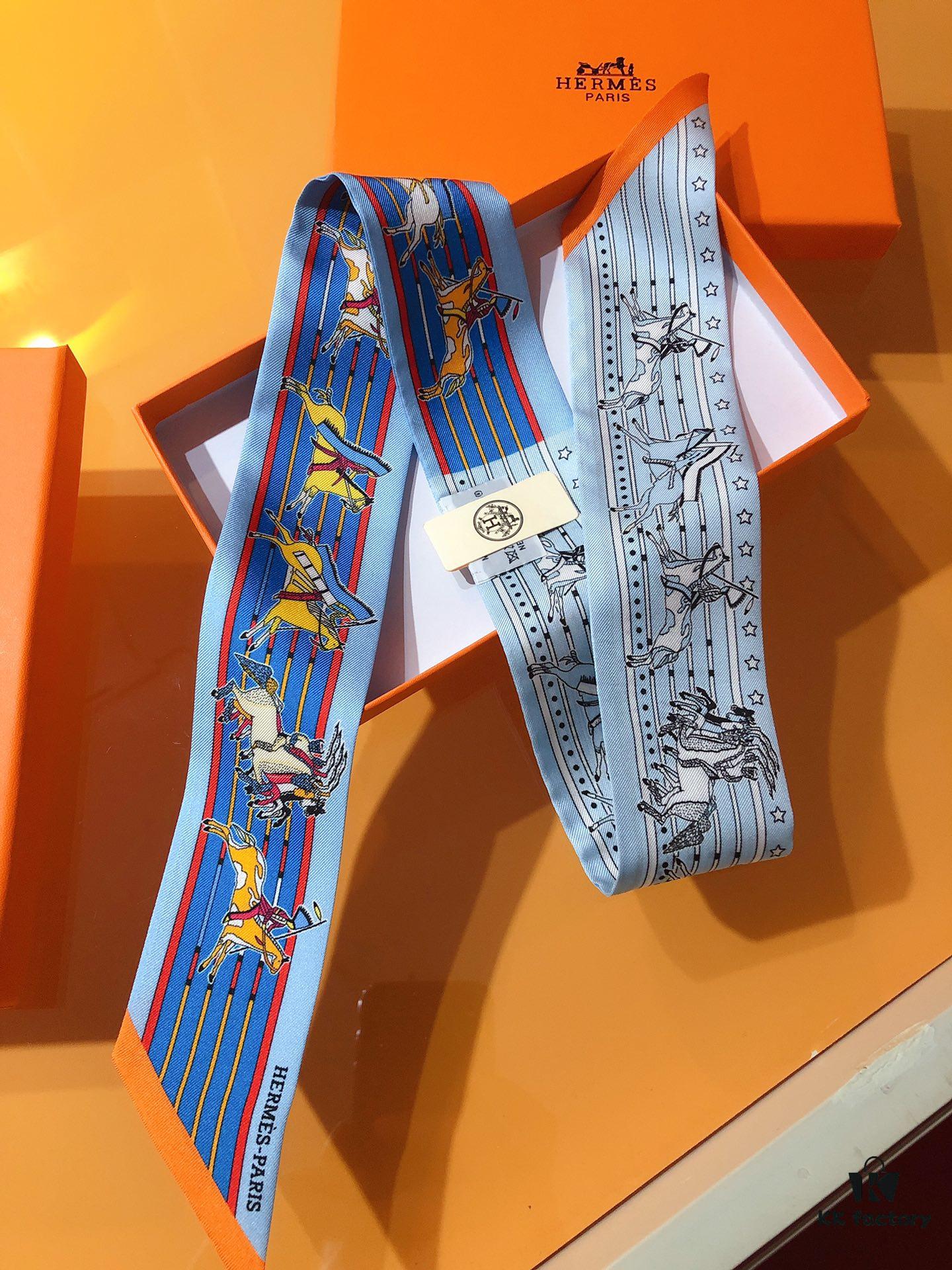 Hermès 'Ponca Chief' Silk Ribbon