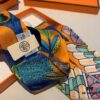Hermes Branch Song Small Silk Scarf with Packaging, Soft and Skin-Friendly, Stylish Design, Multi-Purpose Use as Hairband, Bag Accessory, or Neck Ribbon, 85×6cm Fringe