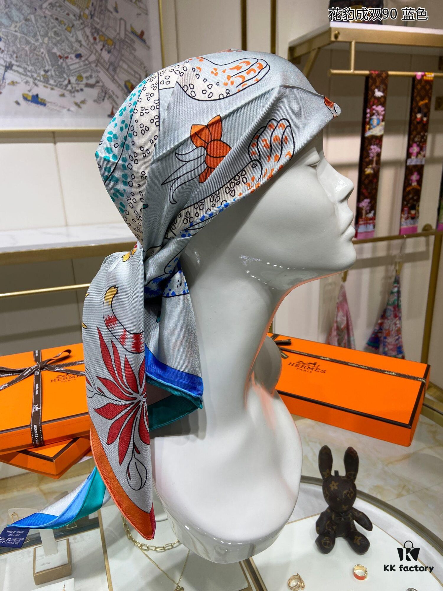 Beautifully Crafted 'Pair of Leopards 90' Pure Silk Scarf, Top-Tier Artisanry, Exceptional Value