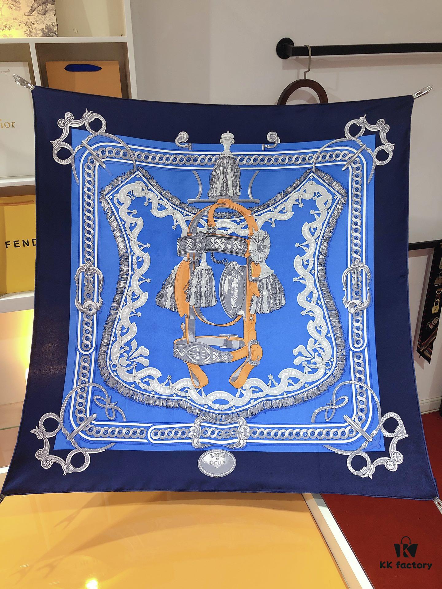 Hermès 90cm Genuine Silk Scarf