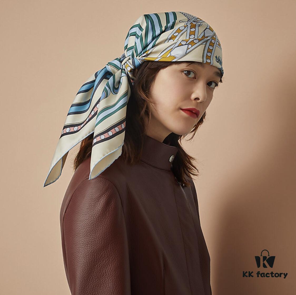 Hermes 'Grand Celebration' 90cm Silk Scarf