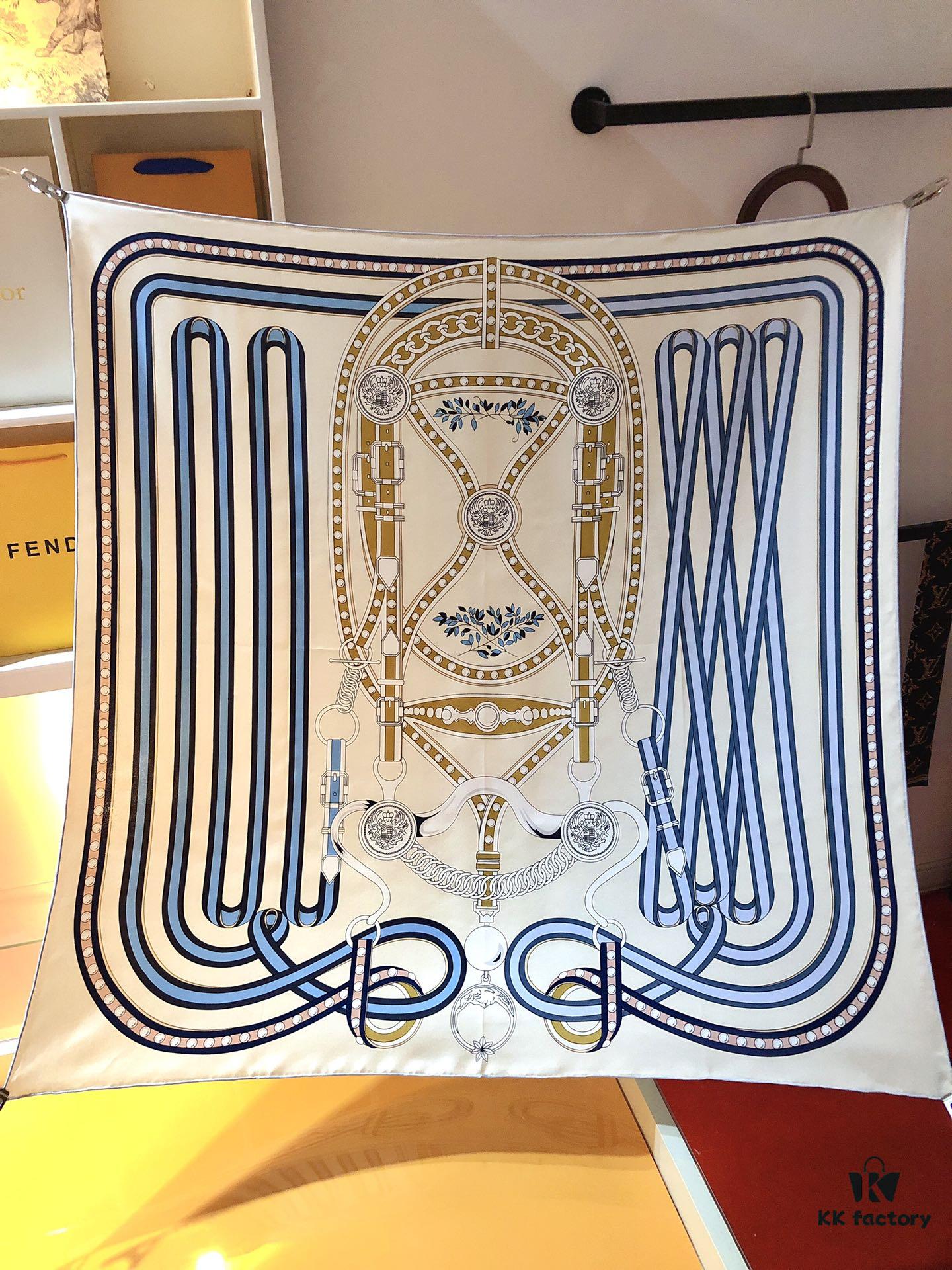 Hermes 'Grand Celebration' 90cm Silk Scarf