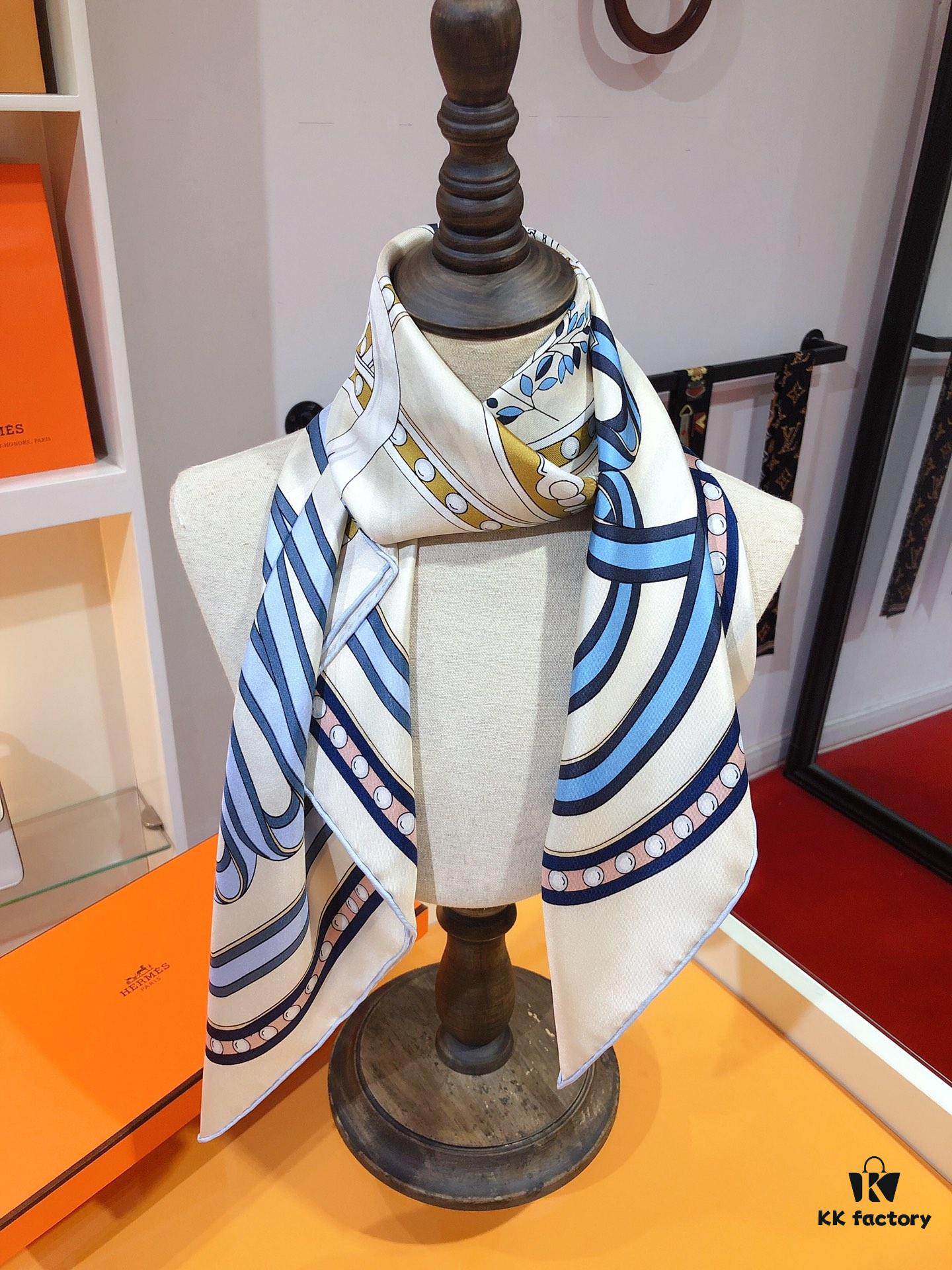 Hermes 'Grand Celebration' 90cm Silk Scarf