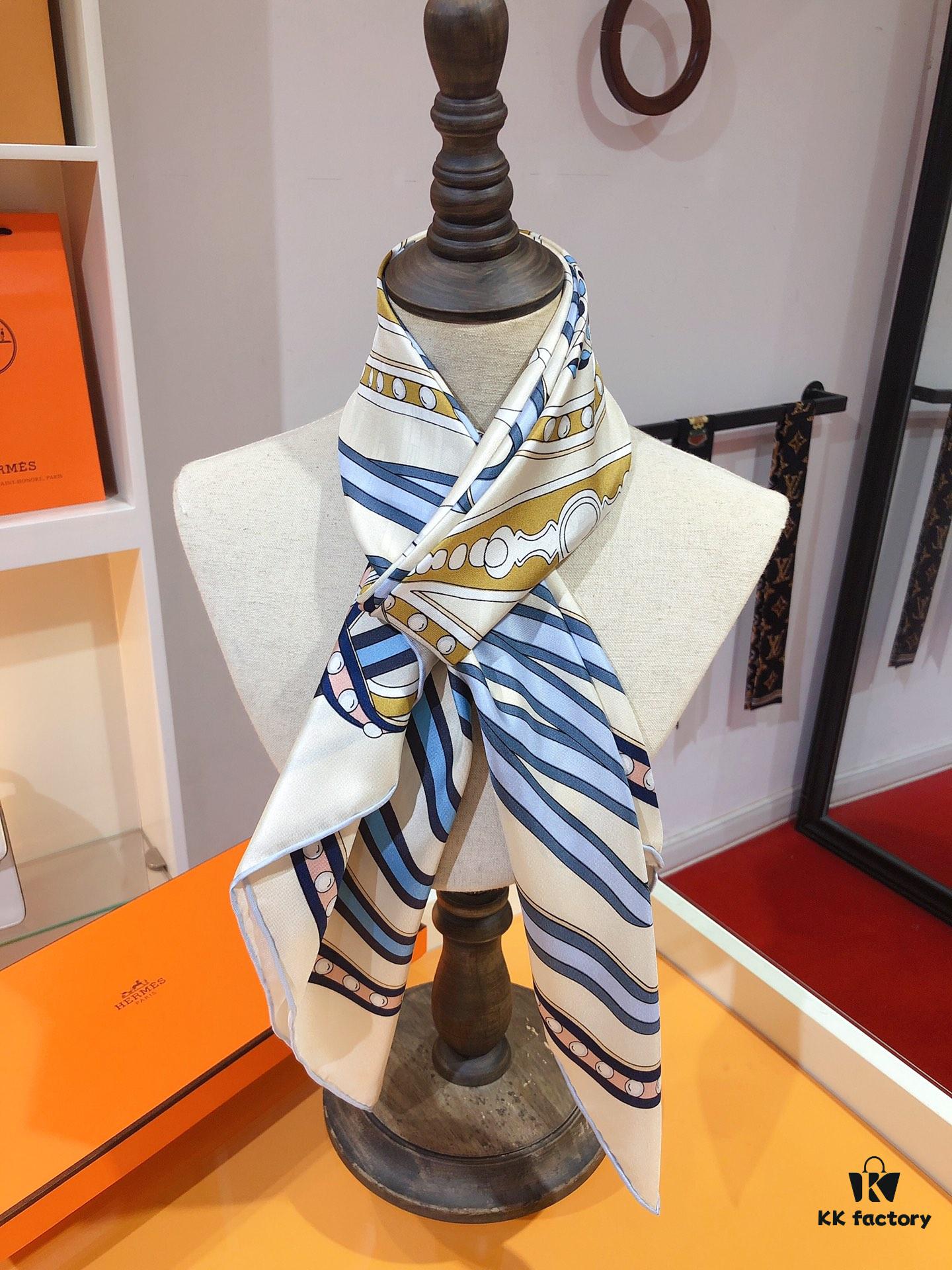 Hermes 'Grand Celebration' 90cm Silk Scarf