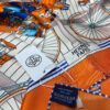 Bicycle 90 Silk Scarf, 100% Twill Silk, 90cm*90cm, Top Craftsmanship Design, Highly Valued by Customers