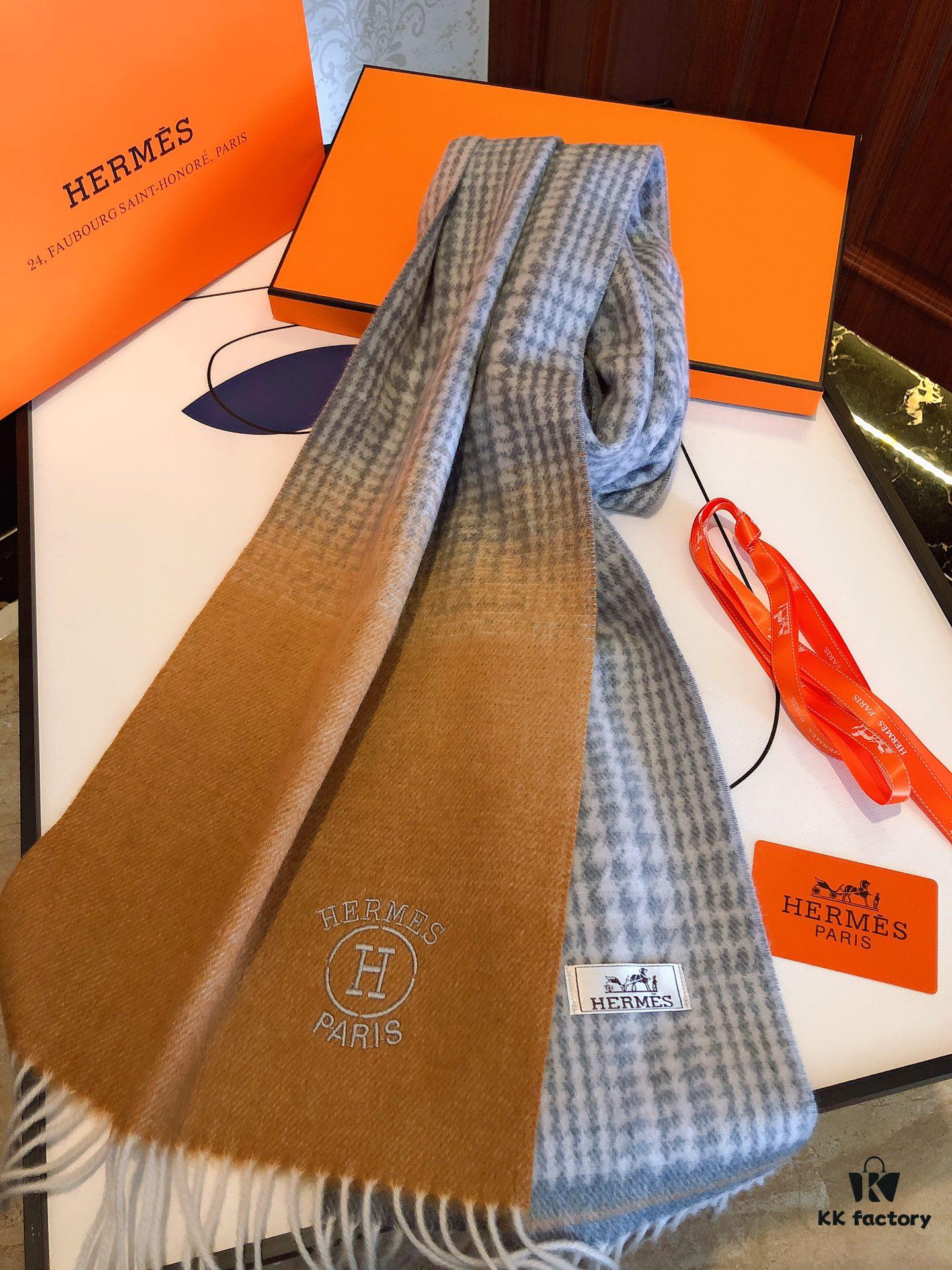 Hermes Wool Scarf – Unisex Luxury Design, Soft and Elegant, Perfect for Formal or Casual Wear