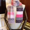 LOEWE Men's Cashmere Knit Scarf, High-End Classic Design, Matches Store Version