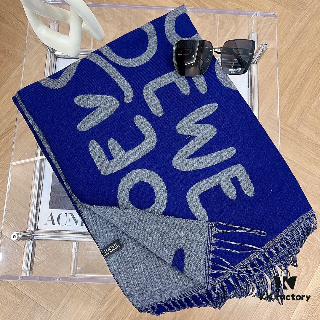 Loewe 2022 Latest Graffiti Design Reversible Scarf Unisex