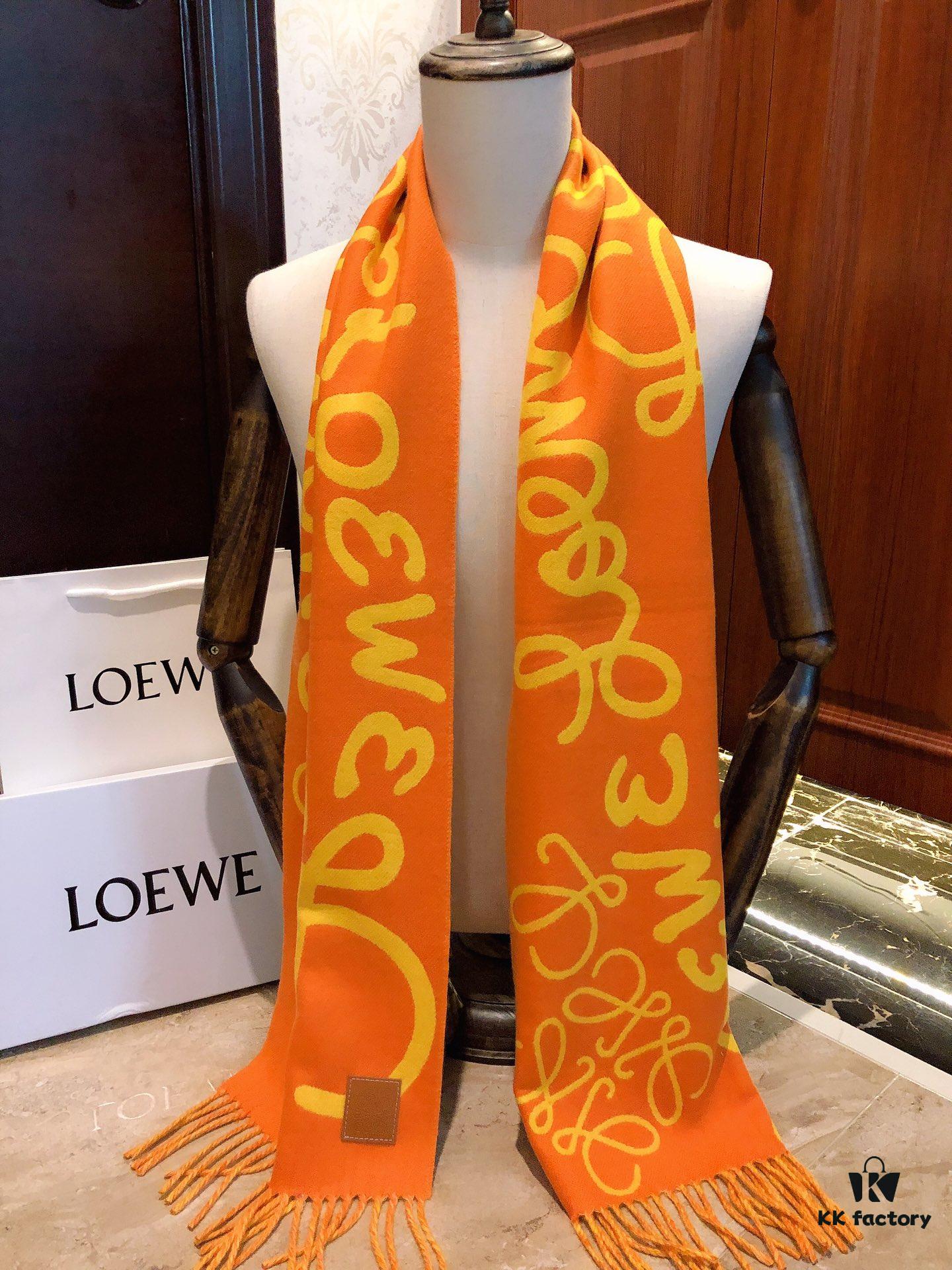 Loewe 2022 Graffiti Double-Sided Scarf Unisex