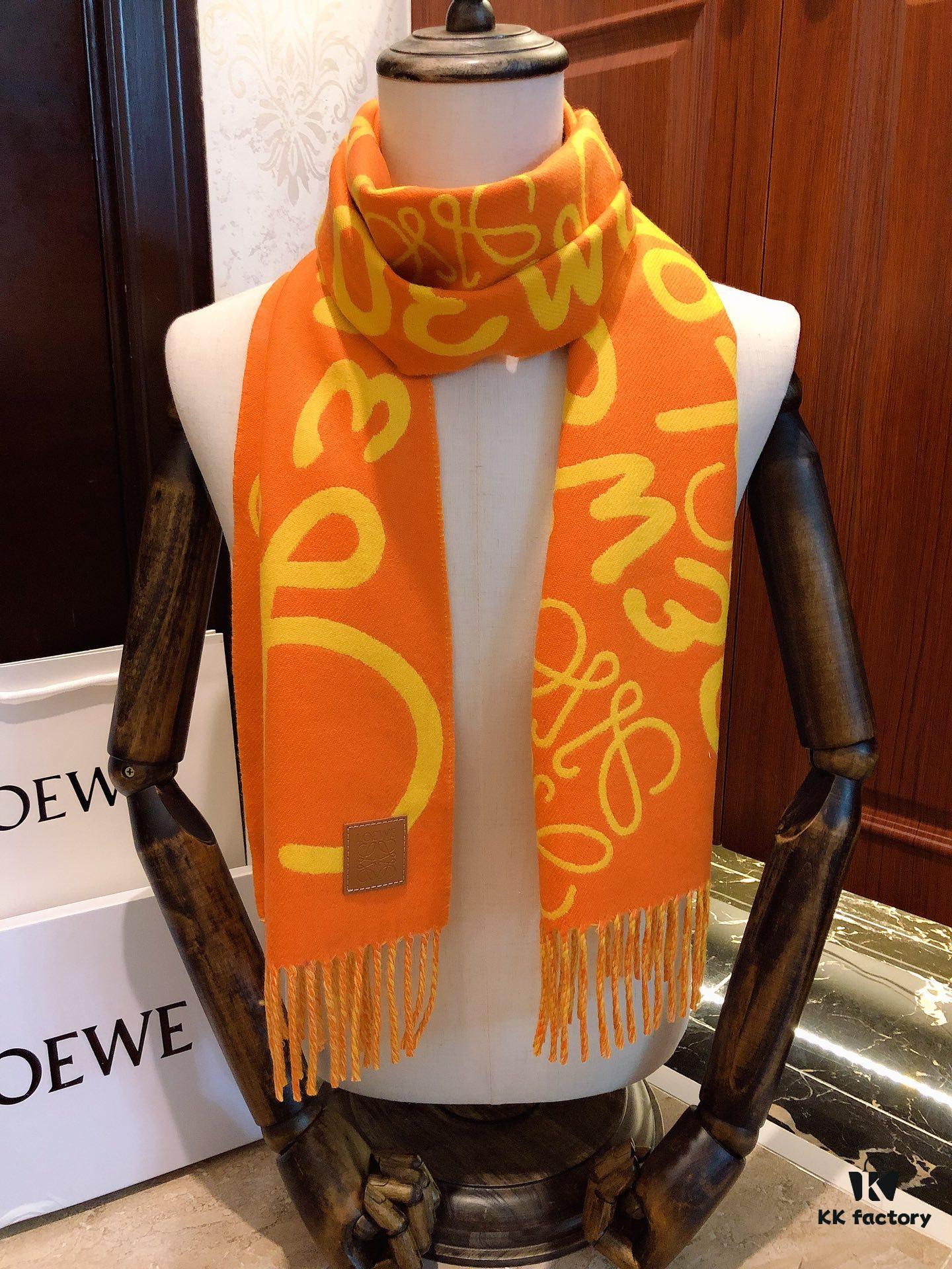 Loewe 2022 Graffiti Double-Sided Scarf Unisex