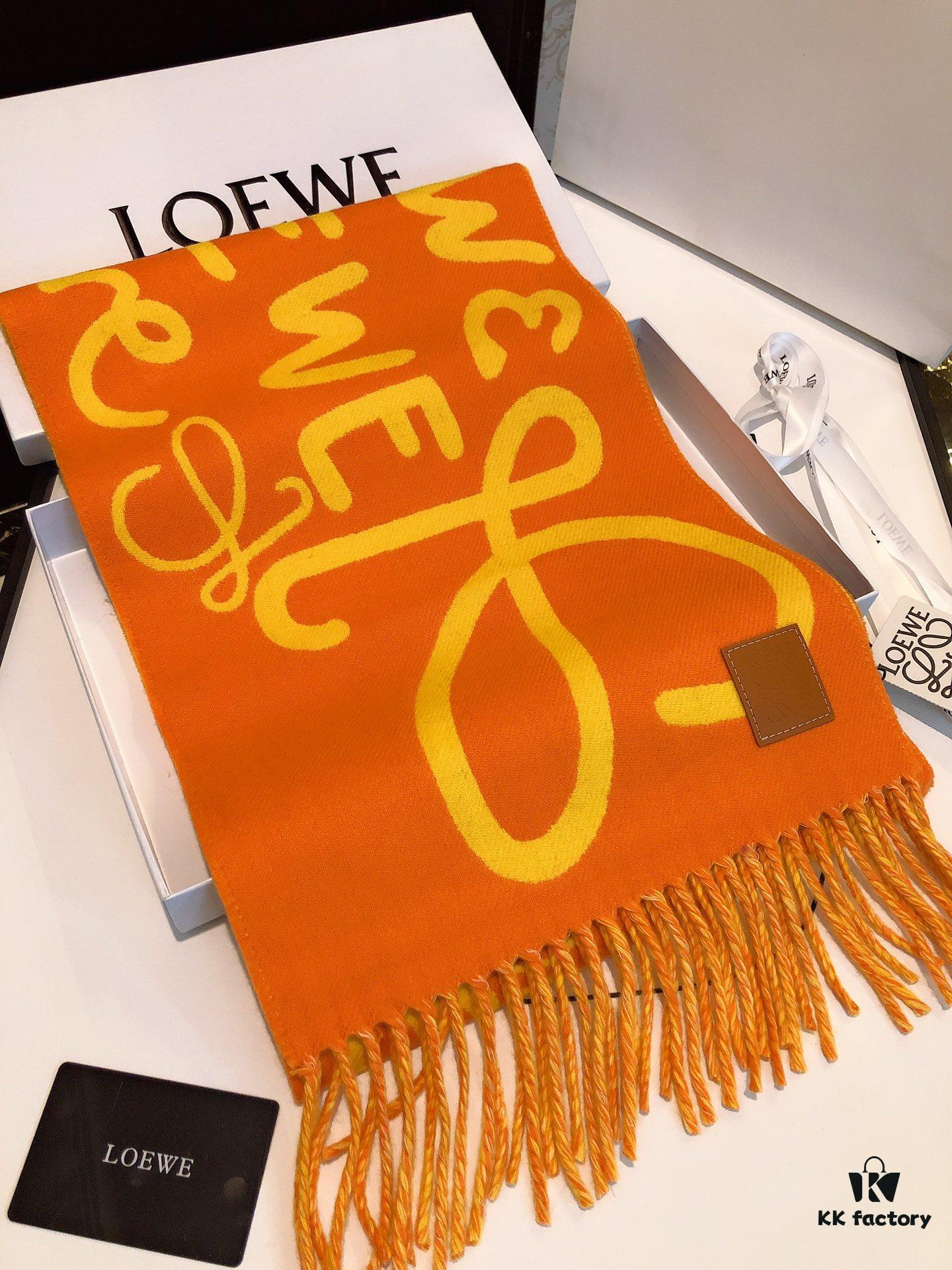 Loewe 2022 Graffiti Double-Sided Scarf Unisex