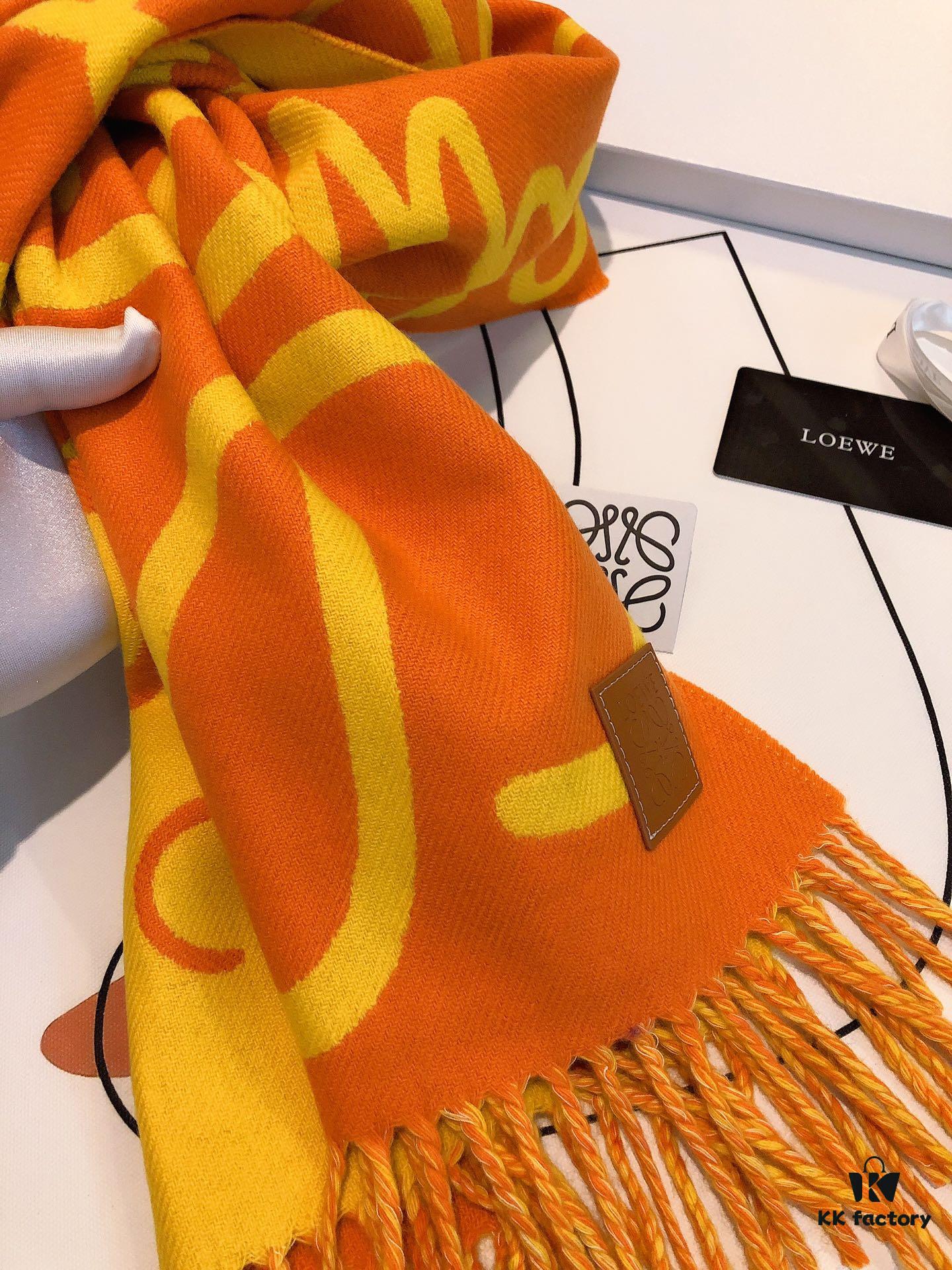 Loewe 2022 Graffiti Double-Sided Scarf Unisex