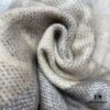 Bestseller LOEWE Unisex Bicolor Checkered Scarf Made Entirely of Anagram Pattern, Retro and Stylish with Super Soft and Comfortable Touch, 90% Wool 10% Cashmere, 40cm x 180cm