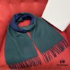 Emerald Green and Blue Combined LOEWE Classic Unisex Scarf – Winter Must-Have – 90% Wool and 10% Cashmere, Warm and Soft, 30*180CM