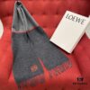 Black and Gray LOEWE Classic Unisex Scarf – Winter Must-Have – 90% Wool, 10% Cashmere