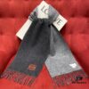 Black and Gray LOEWE Classic Unisex Scarf – Winter Must-Have – 90% Wool, 10% Cashmere