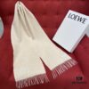 Beige LOEWE Classic Unisex Scarf – Winter Must-Have – 90% Wool 10% Cashmere, Warm and Soft, 30*180CM