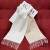 Beige LOEWE Classic Unisex Scarf – Winter Must-Have – 90% Wool 10% Cashmere, Warm and Soft, 30*180CM
