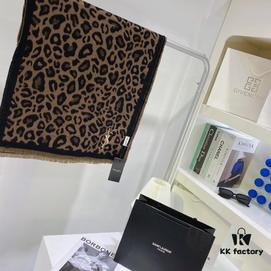 Cashmere High Quality Exquisite Embroidery YSL Saint Laurent Solid Color Premium 3D Embroidered Scarf