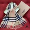 【Collector's Beige】 BURBERRY Classic Entry-Level Bestseller, Timeless Plaid Design, Simple and Elegant Unisex Scarf, An Everlasting Fashion Piece – Upgraded Version with No Color Difference, Original Factory Yarn Material – Size: 168*30cm