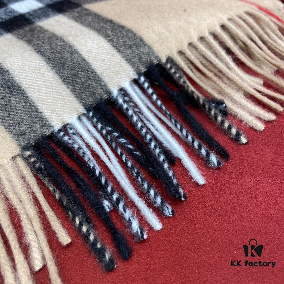 【Collector's Beige】 BURBERRY Classic Entry-Level Bestseller, Timeless Plaid Design, Simple and Elegant Unisex Scarf, An Everlasting Fashion Piece – Upgraded Version with No Color Difference, Original Factory Yarn Material – Size: 168*30cm