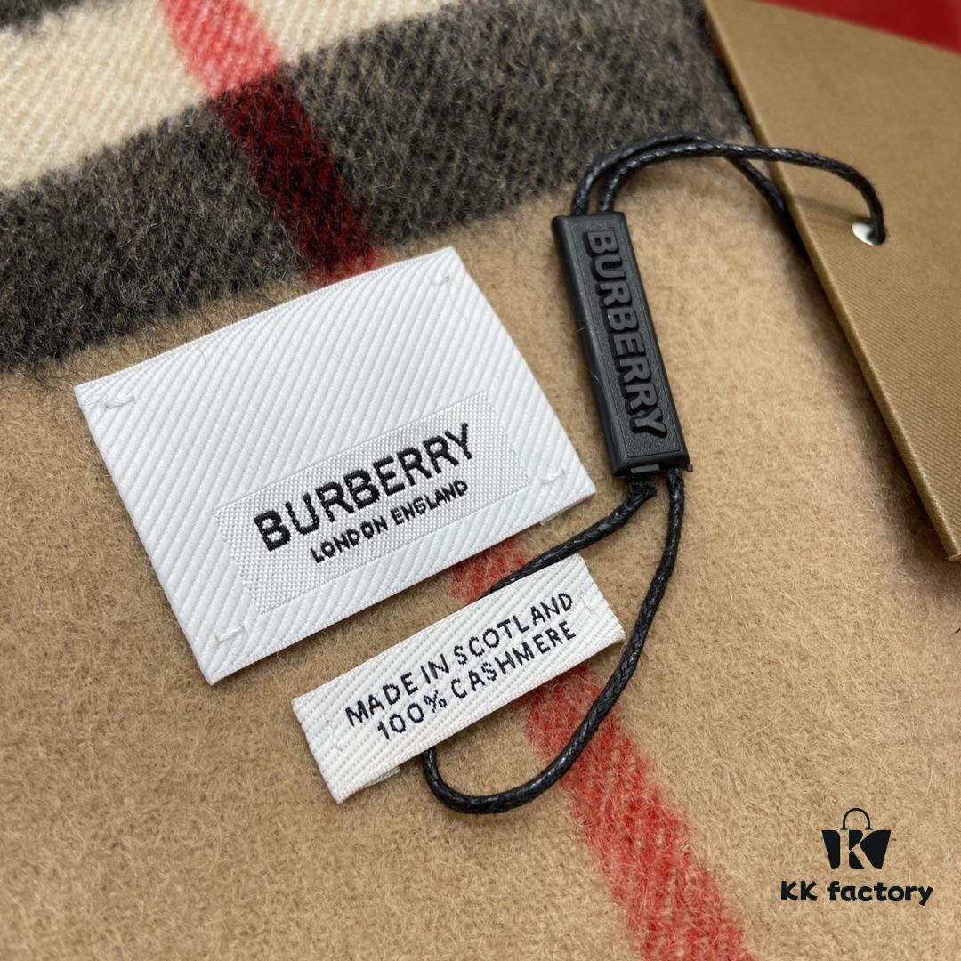 【Collector's Beige】 BURBERRY Classic Entry-Level Bestseller, Timeless Plaid Design, Simple and Elegant Unisex Scarf, An Everlasting Fashion Piece – Upgraded Version with No Color Difference, Original Factory Yarn Material – Size: 168*30cm