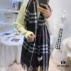 Burberry Classic Wide Plaid Wool Cashmere Blend Oversized Shawl