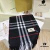 Burberry Classic Wide Plaid Wool Cashmere Blend Oversized Shawl